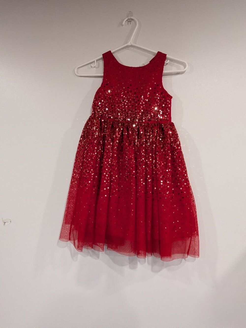 H&M Sequin Tulle Dress Red Size 6